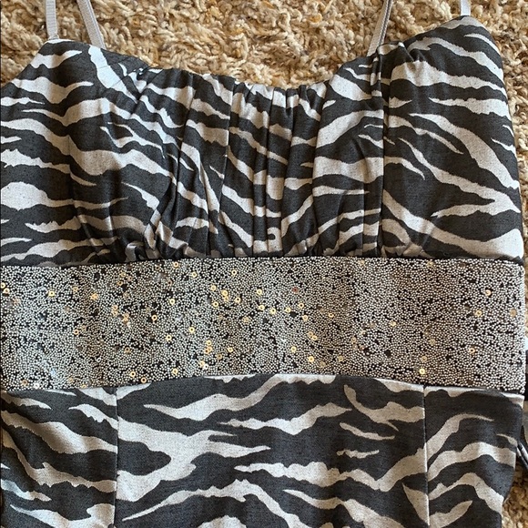 Zebra Print Ruffle Dress - Picture 3 of 6